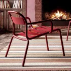 Silla apilable de aluminio para exterior fabricada en Italia, 2 piezas - Shyla Viadurini