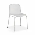 Silla apilable de metal para exterior Made in Italy, 4 piezas - Prunella Viadurini