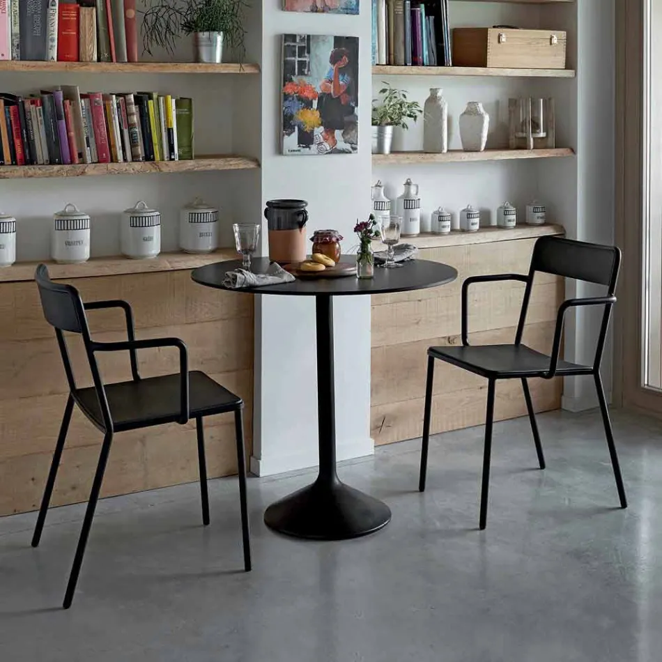 Silla apilable de metal para exterior Made in Italy, 4 piezas - Xylia Viadurini