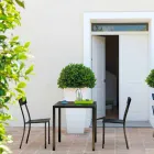 Silla apilable de exterior en metal pintado Made in Italy, 4 piezas - Tul Viadurini