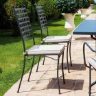 Silla de exterior en acero galvanizado apilable 4 piezas Made in Italy - Sibo Viadurini