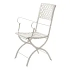 Silla de exterior plegable en acero galvanizado Made in Italy 2 piezas - Selvaggia Viadurini
