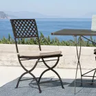 Silla de exterior plegable en acero galvanizado Made in Italy 2 piezas - Selvaggia Viadurini
