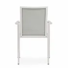 Silla de exterior en aluminio con reposabrazos de Homemotion - Casper Design Viadurini