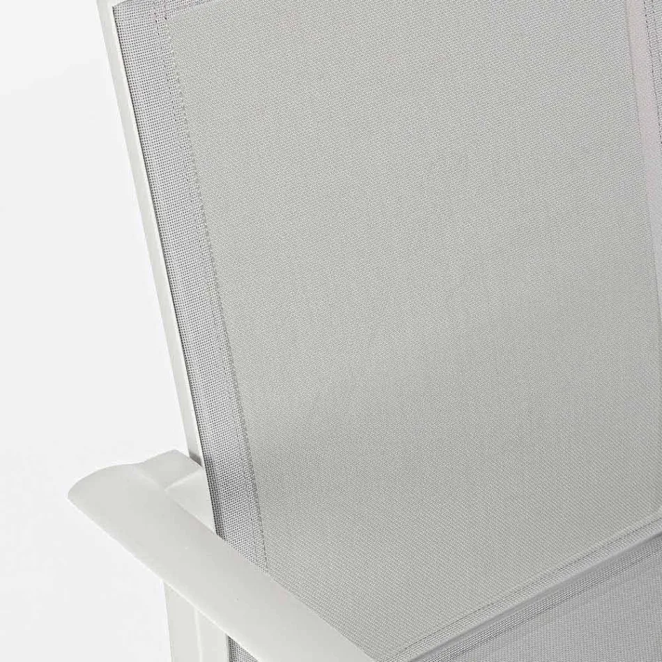 Silla de exterior en aluminio con reposabrazos de Homemotion - Casper Design Viadurini
