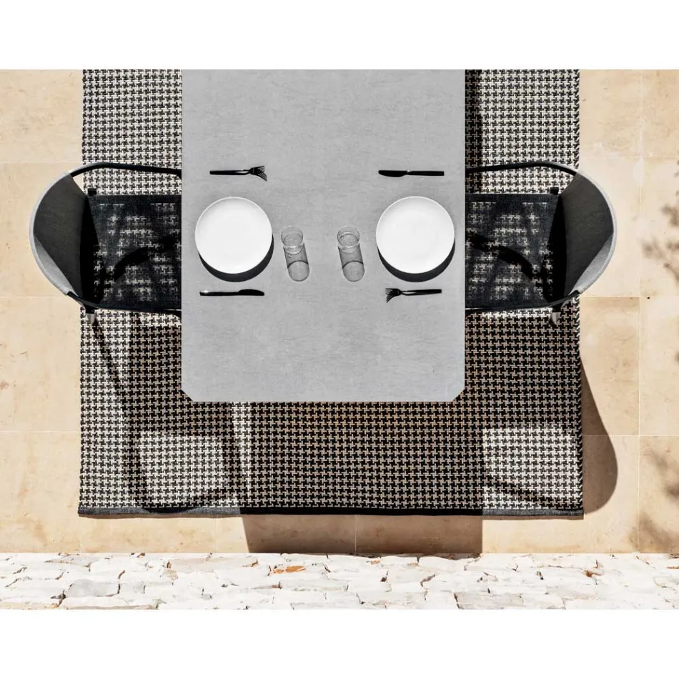 Silla de exterior de aluminio con o sin cojín, alta calidad, 4 piezas - Filomena Viadurini