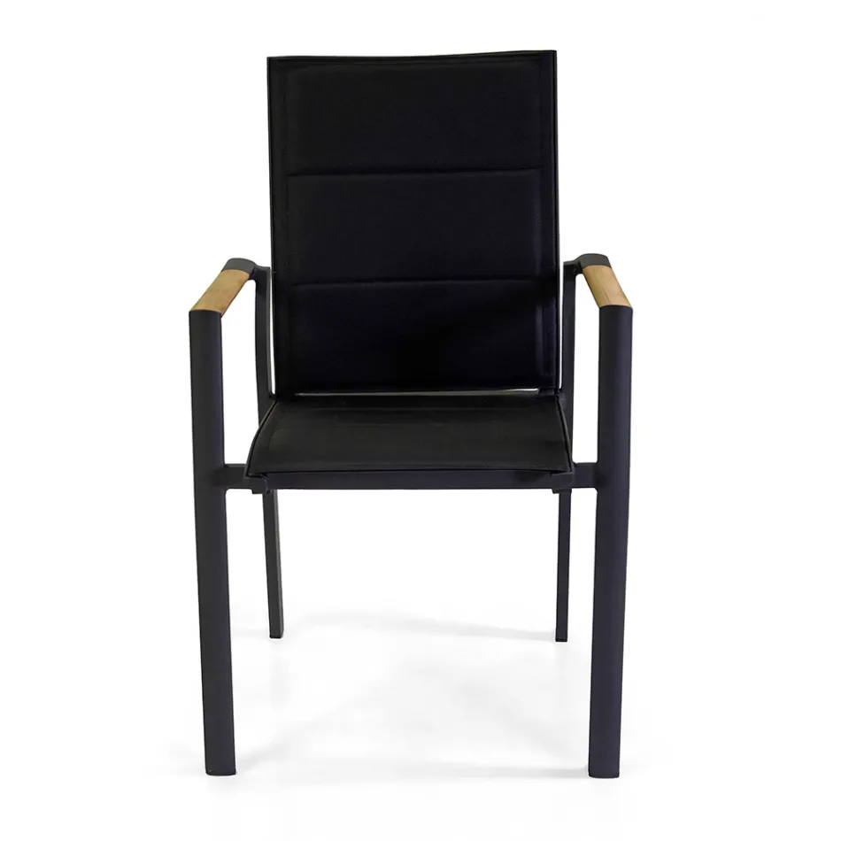 Silla de Exterior en Aluminio con Textilene de Doble Capa - Excursión Viadurini