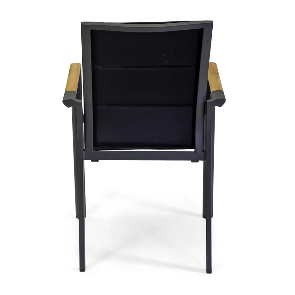 Silla de Exterior en Aluminio con Textilene de Doble Capa - Excursión Viadurini