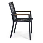 Silla de Exterior en Aluminio, Asiento y Respaldo en Cuerda - Detalle Viadurini