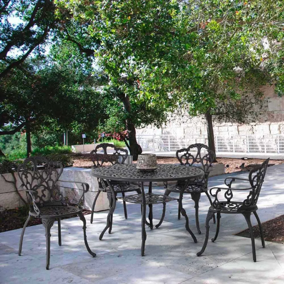 Silla de exterior en aluminio pintado acabado mate, 2 piezas - Casiro Viadurini