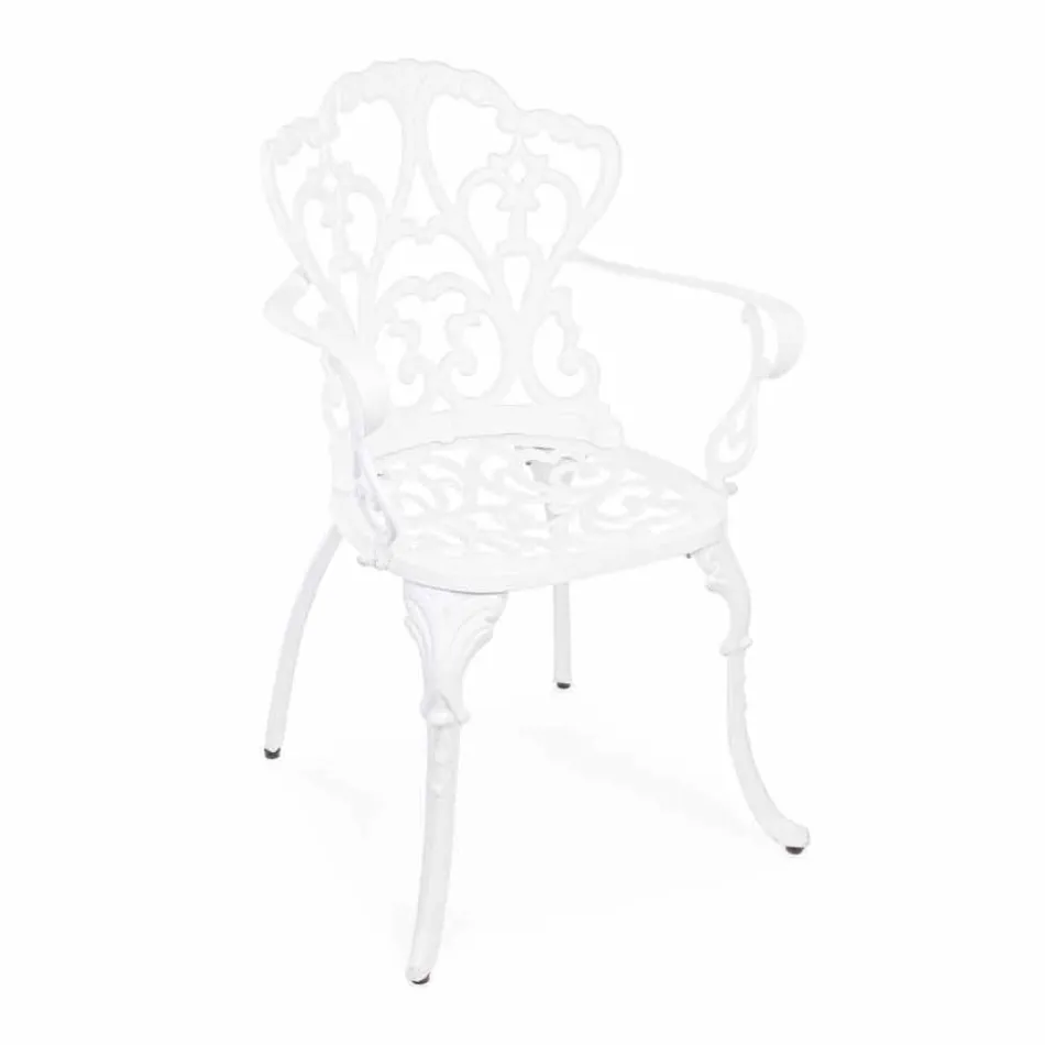 Silla de exterior en aluminio pintado acabado mate, 2 piezas - Casiro Viadurini