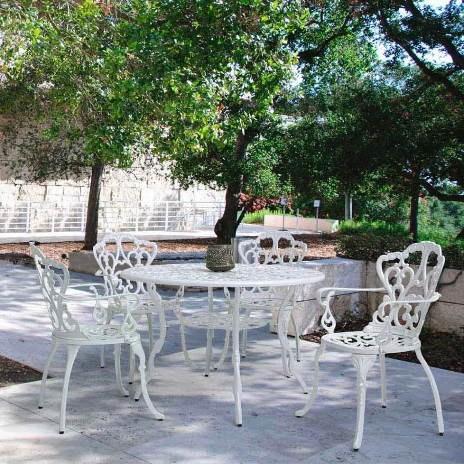 Silla de exterior en aluminio pintado acabado mate, 2 piezas - Casiro Viadurini