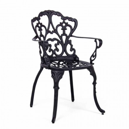 Silla de exterior en aluminio pintado acabado mate, 2 piezas - Casiro Viadurini