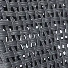 Silla de exterior en cuerda y tela con base de teca, Homemotion 2 piezas - Lesya Viadurini