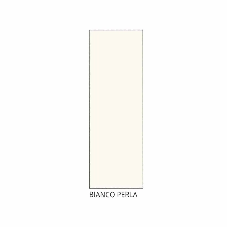 Silla de exterior en hierro pintado blanco perla Made in Italy 4 piezas - Bernie Viadurini