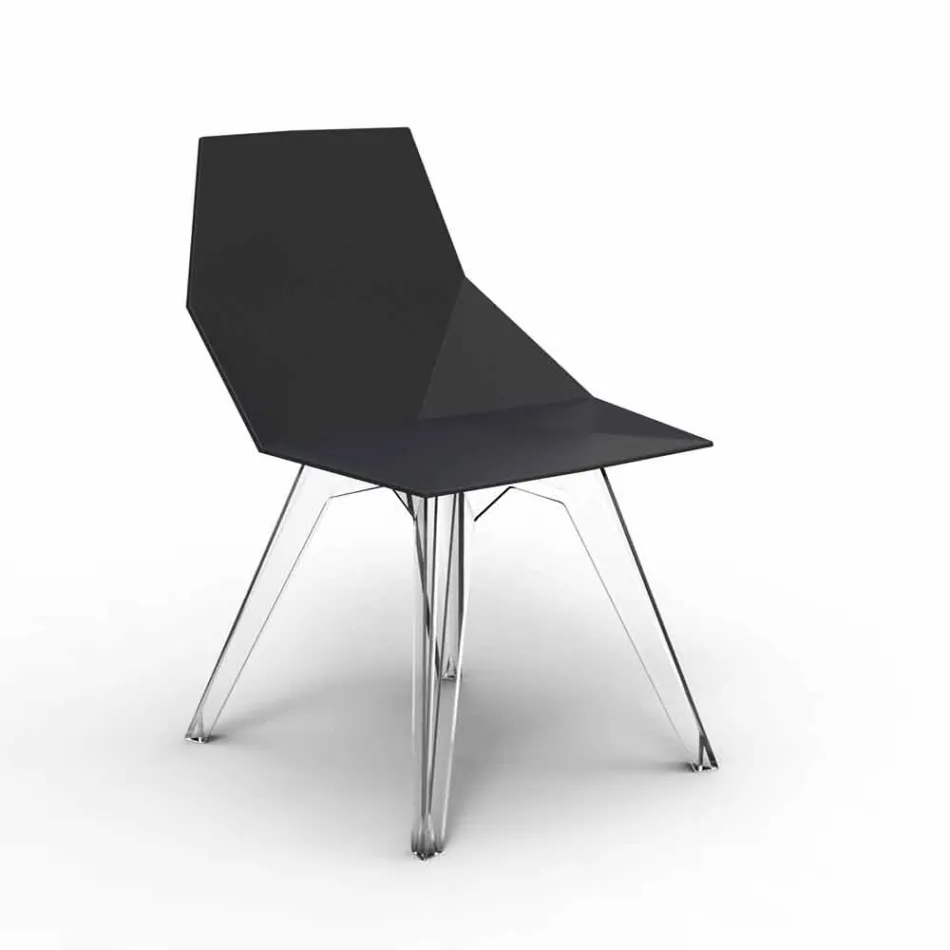 Silla de exterior de policarbonato y polipropileno de diseño Faz Vondom Viadurini