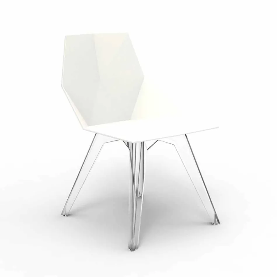 Silla de exterior de policarbonato y polipropileno de diseño Faz Vondom Viadurini