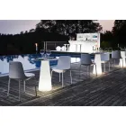 Silla de exterior en polietileno y aluminio Made in Italy 2 piezas - Rizia Viadurini