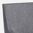 Silla de exterior tapizada en tela con patas de aluminio, 4 piezas - Nia Viadurini