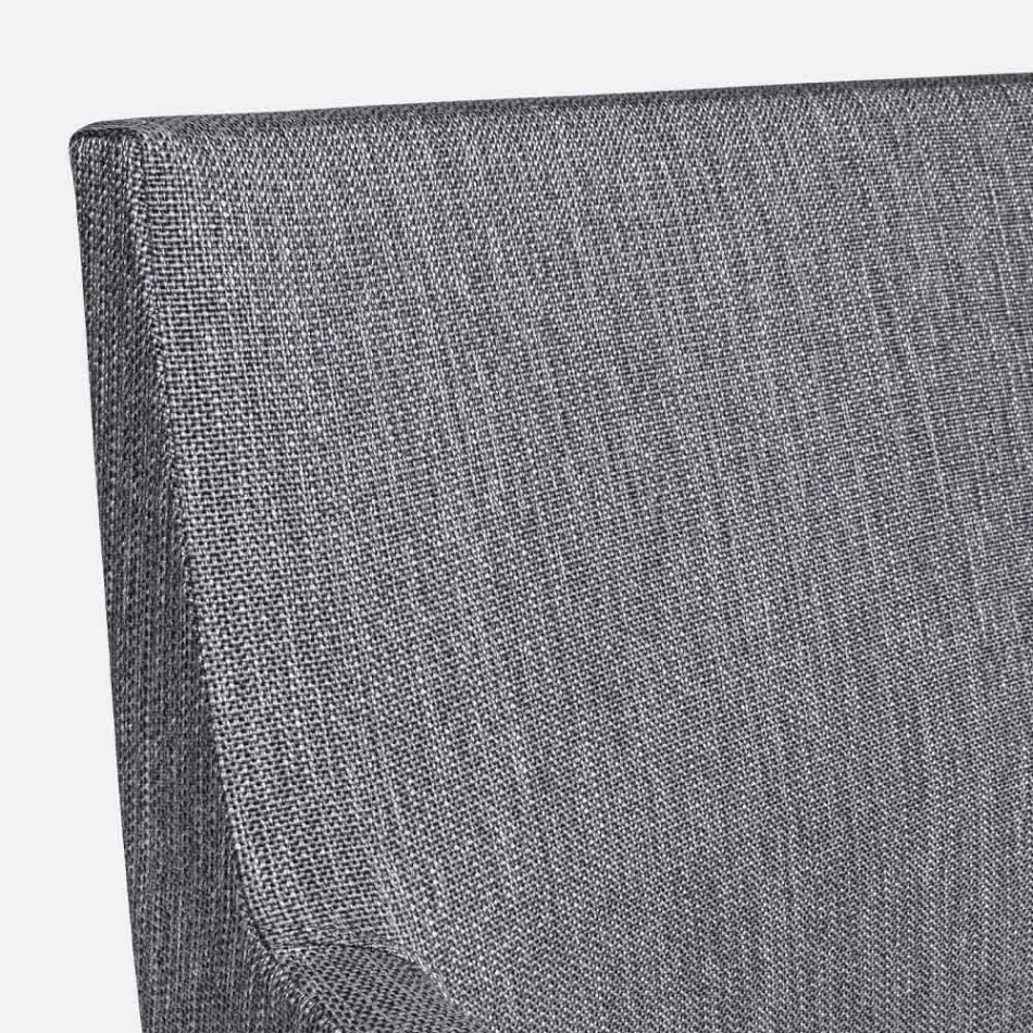 Silla de exterior tapizada en tela con patas de aluminio, 4 piezas - Nia Viadurini