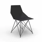 Silla de jardín de diseño Vondom Faz en polipropileno y acero inoxidable. Viadurini