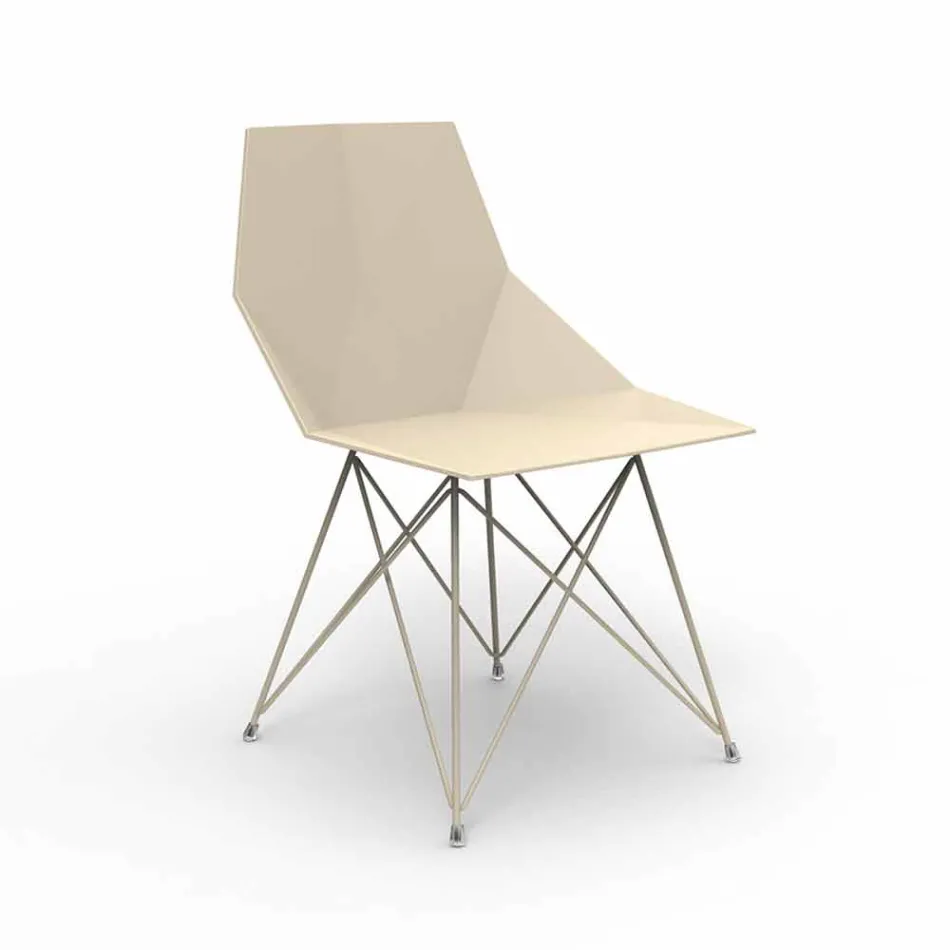 Silla de jardín de diseño Vondom Faz en polipropileno y acero inoxidable. Viadurini