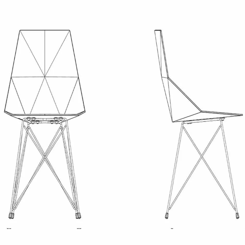 Silla de jardín de diseño Vondom Faz en polipropileno y acero inoxidable. Viadurini