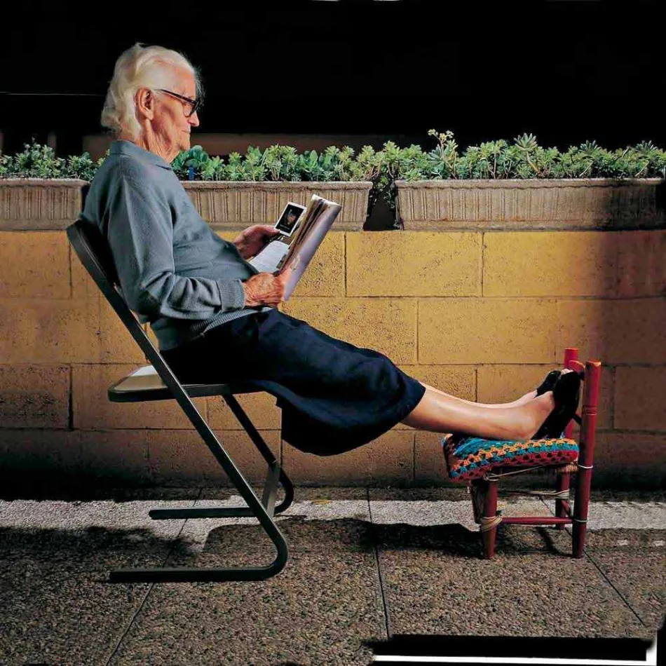 Silla de jardín apilable en acero de diseño moderno Made in Italy - Boston Viadurini