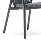 Silla de jardín apilable de aluminio y tela técnica - Smart By Varaschin Viadurini