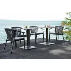 Silla de jardín apilable de aluminio y tela técnica - Smart By Varaschin Viadurini