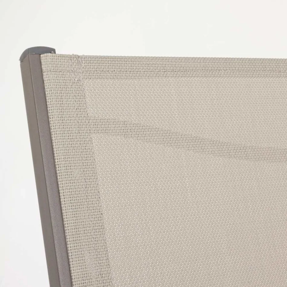 Silla de Jardín Apilable en Aluminio y Textileno de Diseño Moderno - Franz Viadurini