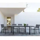 Silla de Jardín Apilable en Aluminio y Textileno de Diseño Moderno - Franz Viadurini