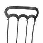 Silla de jardín apilable en hierro grafito Made in Italy, 2 piezas - Catrina Viadurini