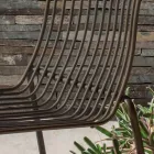Silla de jardín apilable en metal Made in Italy 2 piezas - Giuliana Viadurini