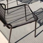 Silla de jardín apilable en metal galvanizado Made in Italy 4 piezas - Vikas Viadurini