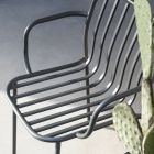 Silla de jardín de metal con reposabrazos Made in Italy 2 piezas - Simply Viadurini