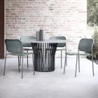 Silla de Jardín en Metal Pintado Made in Italy 2 Piezas - Synergy Viadurini