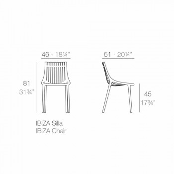 Silla para exteriores en diseño de color apilable de plástico