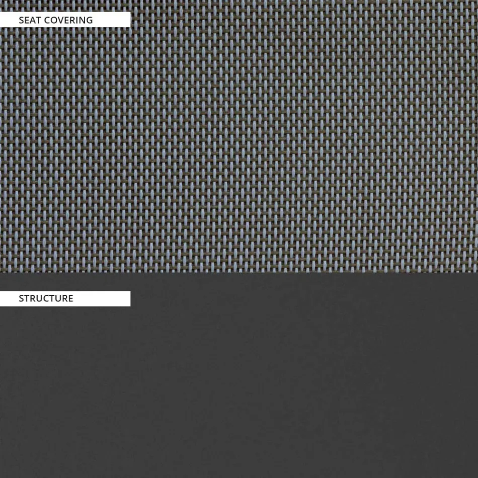 Silla de jardín en textileno y base de aluminio Made in Italy - Milanka Viadurini