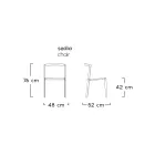 Silla de jardín en textileno y base de aluminio Made in Italy - Milanka Viadurini