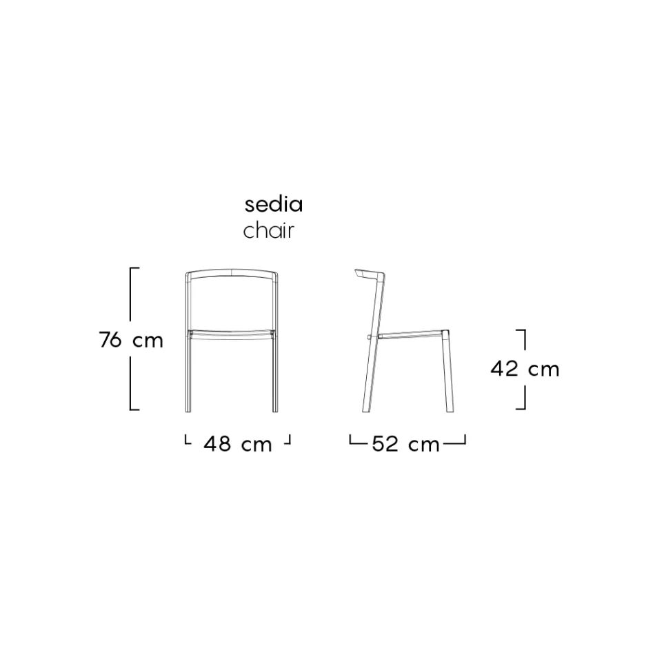 Silla de jardín en textileno y base de aluminio Made in Italy - Milanka Viadurini