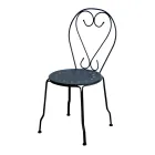 Silla de jardín totalmente de metal - Archivo Viadurini