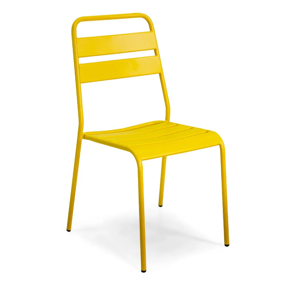 Silla de jardín totalmente de metal - Cinta Viadurini