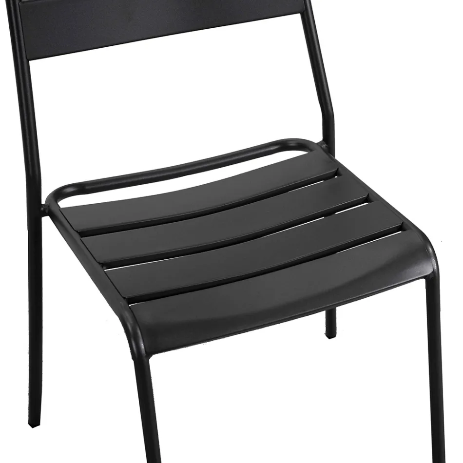 Silla de jardín totalmente de metal - Cinta Viadurini