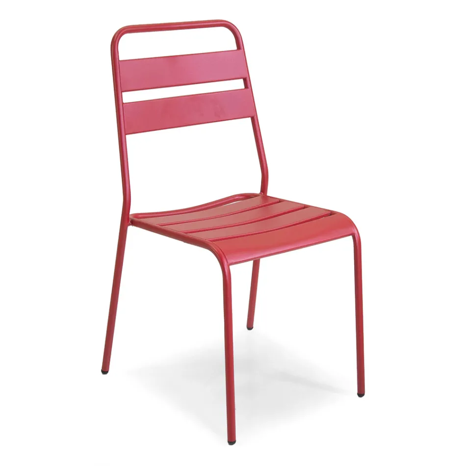 Silla de jardín totalmente de metal - Cinta Viadurini