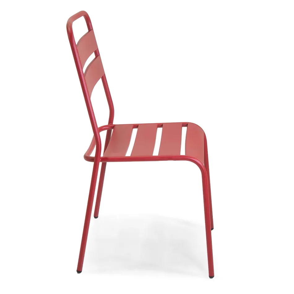 Silla de jardín totalmente de metal - Cinta Viadurini