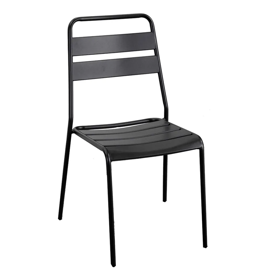 Silla de jardín totalmente de metal - Cinta Viadurini