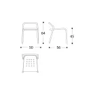 Silla de jardín Estructura de aluminio Made in Italy - Noss by Varaschin Viadurini