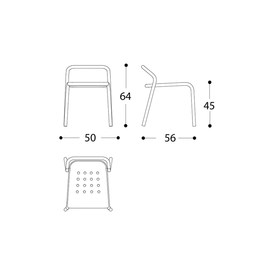 Silla de jardín Estructura de aluminio Made in Italy - Noss by Varaschin Viadurini