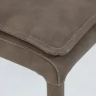 Silla de interior con respaldo alto en piel sintética Made in Italy - Cleto Viadurini